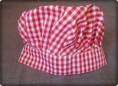 Gorro Cocinrero Vichy Rojo